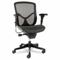 Alera® Alera EQ Series Ergonomic Multifunction Mid-Back Mesh Chair, Supports Up To 250 Lb, Black