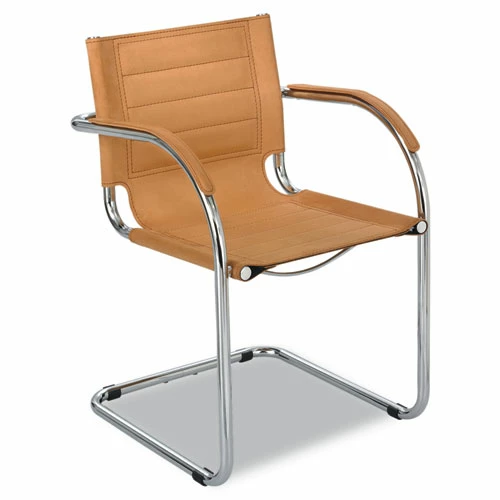 Safco® Flaunt Series Guest Chair, Fabric Upholstery, 21.5" X 23" X 31.75", Camel Seat, Camel Back, Chrome Base