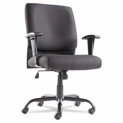 OIF Big/Tall Swivel/Tilt Mid-Back Chair, Supports Up To 450 Lb, 19.29" To 23.22" Seat Height, Black