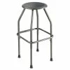 Safco® Diesel Industrial Stool With Stationary Seat, Backless, Supports Up To 250 Lb, 22" To 30" Seat Height, Pewter