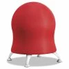Safco® Zenergy Ball Chair, Backless, Supports Up To 250 Lb, Crimson Fabric Seat, Silver Base