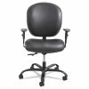 Safco® Alday Intensive-Use Chair, Supports Up To 500 Lb, 17.5" To 20" Seat Height, Black Vinyl Seat/Back, Black Base