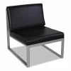 Alera® Alera Ispara Series Armless Chair, 26.57" X 30.71" X 31.1", Black Seat, Black Back, Silver Base