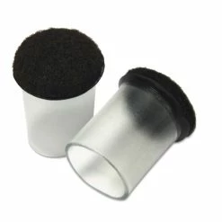 Master Caster® Like New Solutions, Floor Savers, Round, 1.25" Diameter, Clear/Gray, 8/Pack