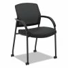 HON® Lota Series Guest Side Chair, 23" X 24.75" X 34.5", Black Seat, Black Back, Black Base
