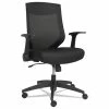 Alera® Alera EB-K Series Synchro Mid-Back Flip-Arm Mesh Chair, Supports Up To 275 Lb, 18.5“ To 22.04" Seat Height, Black