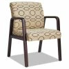 Alera® Alera Reception Lounge WL Series Guest Chair, 24.21" X 24.8" X 32.67", Tan Seat, Tan Back, Mahogany Base