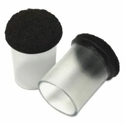 Master Caster® Like New Solutions, Floor Savers, Round, 1.38" Diameter, Clear/Gray, 8/Pack