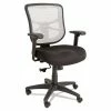 Alera® Alera Elusion Series Mesh Mid-Back Swivel/Tilt Chair, Supports 275lb, 17.9" To 21.8" Seat, Black Seat, White Back, Black Base