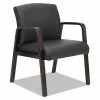 Alera® Alera Reception Lounge WL Series Guest Chair, 24.21" X 24.8" X 32.67", Black Seat, Black Back, Espresso Base