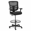 Alera® Alera Elusion Series Mesh Stool, Supports Up To 275 Lb, 22.6" To 31.6" Seat Height, Black
