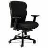 HON® Wave Mesh Big And Tall Chair, Supports Up To 450 Lb, 19.25" To 22.25" Seat Height, Black