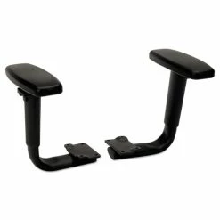 HON® Optional Height-Adjustable T-Arms For Volt Series Chairs For HON Volt Series Task Chairs, Black, 2/Set