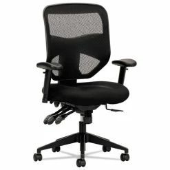 HON® VL532 Mesh High-Back Task Chair, Supports Up To 250 Lb, 17" To 20.5" Seat Height, Black