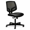 HON® Volt Series Mesh Back Leather Task Chair, Supports Up To 250 Lb, 18.25" To 22" Seat Height, Black