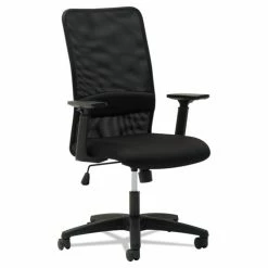 OIF Mesh High-Back Chair, Supports Up To 225 Lb, 16" To 20.5" Seat Height, Black