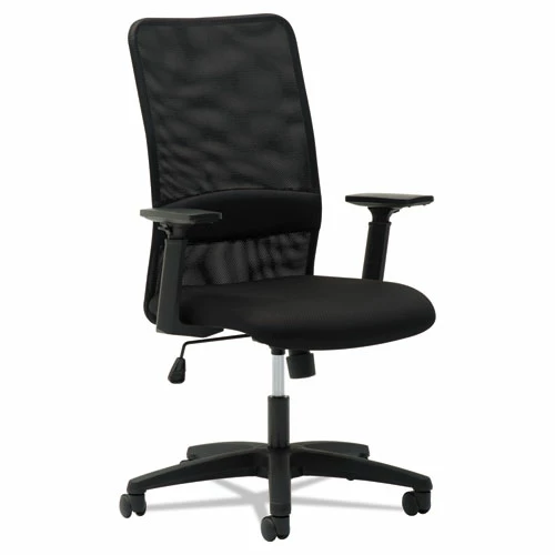 OIF Mesh High-Back Chair, Supports Up To 225 Lb, 16" To 20.5" Seat Height, Black