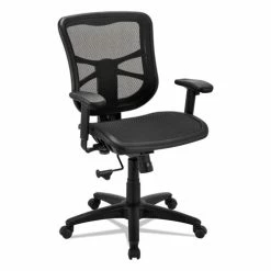 Alera® Alera Elusion Series Mesh Mid-Back Swivel/Tilt Chair, Supports Up To 275 Lb, 17.9" To 21.6" Seat Height, Black