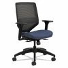 HON® Solve Series Mesh Back Task Chair, Supports Up To 300 Lb, 16" To 22" Seat Height, Midnight Seat, Black Back/Base
