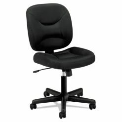 HON® VL210 Low-Back Task Chair, Supports Up To 250 Lb, 17" To 20.5" Seat Height, Black