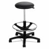 Safco® Extended-Height Lab Stool, Backless, Supports Up To 250 Lb, 22" To 32" Seat Height, Black