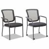 Alera® Alera Mesh Guest Stacking Chair, 26" X 25.6" X 36.2", Black Seat, Black Back, Black Base