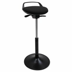 Alera® Perch Sit Stool, Supports Up To 250 Lb, Black