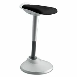 HON® Perch Series Seat, Backless, Supports Up To 250 Lb, Black Seat, Silver Base