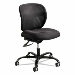 Safco® Vue Intensive-Use Mesh Task Chair, Supports Up To 500 Lb, 18.5" To 21" Seat Height, Black