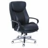 La-Z-Boy® Commercial 2000 Big/Tall Executive Chair, Lumbar, Supports 400 Lb, 20.25" To 23.25" Seat Height, Black Seat/Back, Silver Base