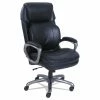 SertaPedic® Cosset Big And Tall Executive Chair, Supports Up To 400 Lb, 19" To 22" Seat Height, Black Seat/Back, Slate Base