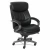 La-Z-Boy® Woodbury Big/Tall Executive Chair, Supports Up To 400 Lb, 20.25" To 23.25" Seat Height, Black Seat/Back, Weathered Gray Base