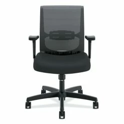 HON® Convergence Mid-Back Task Chair, Swivel-Tilt, Supports Up To 275 Lb, 15.75" To 20.13" Seat Height, Black