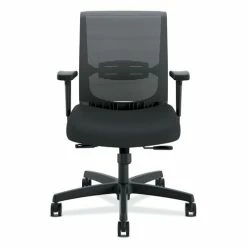 HON® Convergence Mid-Back Task Chair, Synchro-Tilt And Seat Glide, Supports Up To 275 Lb, Black