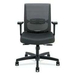 HON® Convergence Mid-Back Task Chair, Synchro-Tilt And Seat Glide, Supports Up To 275 Lb, Black