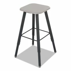 Safco® AlphaBetter Adjustable-Height Student Stool, Backless, Supports Up To 250 Lb, 35.5" Seat Height, Black
