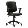 Alera® Alera Everyday Task Office Chair, Bonded Leather Seat/Back, Supports Up To 275 Lb, 17.6" To 21.5" Seat Height, Black