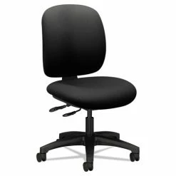 HON® ComforTask Multi-Task Chair, Supports Up To 300 Lb, 16" To 21" Seat Height, Black