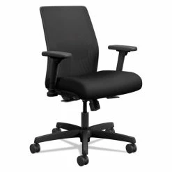 HON® Ignition 2.0 4-Way Stretch Low-Back Mesh Task Chair, Supports Up To 300 Lb, 16.75" To 21.25" Seat Height, Black