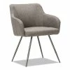 Alera® Alera Captain Series Guest Chair, 23.8" X 24.6" X 30.1", Gray Tweed Seat, Gray Tweed Back, Chrome Base