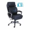 SertaPedic® Cosset High-Back Executive Chair, Supports Up To 275 Lb, 18.75" To 21.75" Seat Height, Black Seat/Back, Slate Base