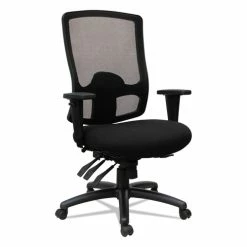 Alera® Alera Etros Series High-Back Multifunction Seat Slide Chair, Supports Up To 275 Lb, 19.01" To 22.63" Seat Height, Black