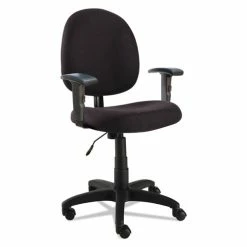 Alera® Alera Essentia Series Swivel Task Chair With Adjustable Arms, Supports Up To 275 Lb, 17.71" To 22.44" Seat Height, Black