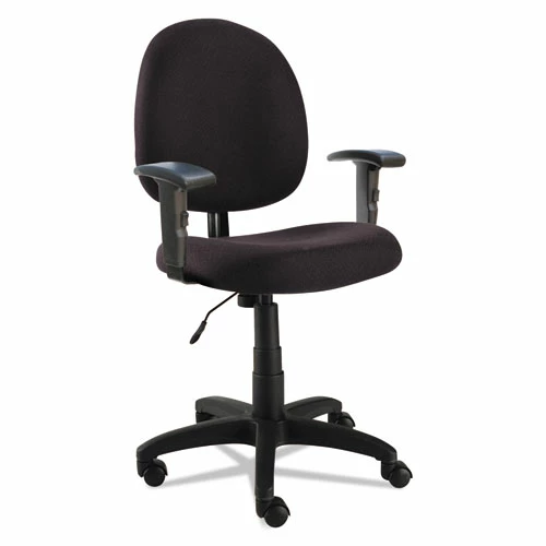 Alera® Alera Essentia Series Swivel Task Chair With Adjustable Arms, Supports Up To 275 Lb, 17.71" To 22.44" Seat Height, Black