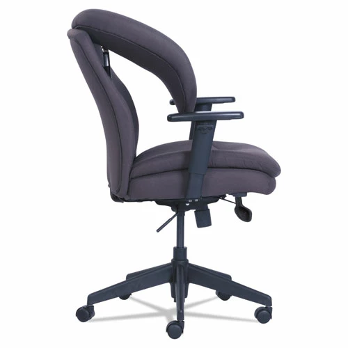 SertaPedic® Cosset Ergonomic Task Chair, Supports Up To 275 Lb, 19.5" To 22.5" Seat Height, Gray Seat/Back, Black Base - Image 4