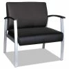 Alera® Alera MetaLounge Series Bariatric Guest Chair, 30.51" X 26.96" X 33.46", Black Seat, Black Back, Silver Base