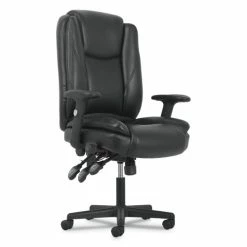 Sadie™ High-Back Executive Chair, Supports Up To 225 Lb, 17" To 20" Seat Height, Black