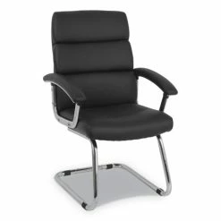 HON® Traction Guest Chair, 20.1" X 27.2" X 39.3", Black Seat, Black Back, Chrome Base