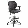 Safco® Vue Heavy-Duty Extended-Height Stool, Supports Up To 350 Lb, 23" To 32.5" Seat Height, Black Vinyl Seat, Black Base