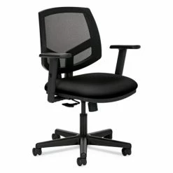 HON® Volt Series Mesh Back Task Chair With Synchro-Tilt, Supports Up To 250 Lb, 17.75" To 21.88" Seat Height, Black
